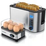 Arendo Langschlitz-Toaster Silber