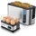 Arendo Langschlitz-Toaster Silber