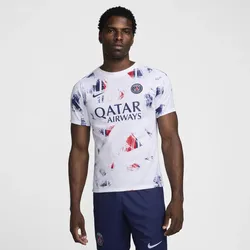 Paris Saint-Germain Academy Pro Away Nike Dri-FIT Pre-Match Kurzarm-Fußballoberteil (Herren) - Weiß, M