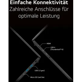 LG gram 17" 2024 Ultra 7 155H 32 GB RAM 2 TB SSD Grau 17Z90S-G.AD7CG