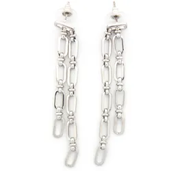 Paar Ohrhänger FIRETTI "Ohrschmuck Kettenglieder groß", bunt (silberfarben, beere, dunkelblau, lila, gelb, rosa, siam, grün), Ohrringe, Damen, Metall