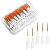 200 Stück Slim Brush Interdentalbürste, Weiche Silikon Adaptive Interdentalbürst