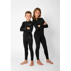 Thermounterhemd REUSCH "Underwear", Kinder, Gr. 110, EURO-Größen, schwarz, 96% Polyamid, 4% Elasthan, unifarben, sportlich, Langarm, Unterhemden, für alle sportlichen Aktivitäten