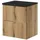 [en.casa] Waschbeckenunterschrank Skelbolu 50 x 60 x 40 cm Eichenoptik/Schwarz