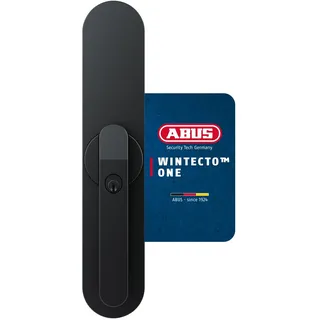 ABUS Fensterantrieb WINTECTO One – Smarter Fenstergriff für Fenster, Balkon- und Terrassentür – mit Alarmfunktion – einfache Montage ohne Bohren – Schwarz, (AL0125)