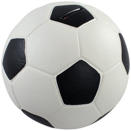 HMF 4790-01 Fußball Lederoptik 15 cm Durchmesser, schwarz weiß