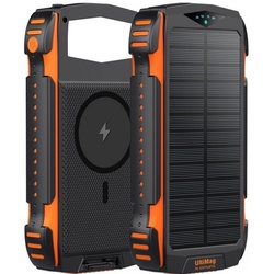4smarts Rugged TitanPack UltiMag 20000 Solar – Powerbank – schwarz/orange Powerbank orange|schwarz