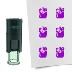 CombiCraft Selbstfärbender Stempel 'Pommes' in der Farbe Lila, Ø10mm