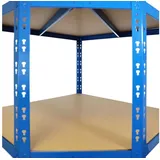 Mammut Eckregal Stahl 180 x 90 x 42 cm blau