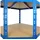Mammut Eckregal Stahl 180 x 90 x 42 cm blau