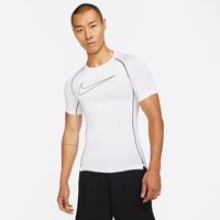 Nike Pro Dri-FIT Tight TOP SS T-Shirt, White/Black/Black,