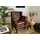 Massivmoebel24 Ohrensessel Chesterfield Leder 88 x 108 x 80 cm Braun
