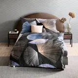 KAEPPEL Mako-Satin Bettwäsche Koya schwarz, 155x220 cm