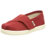 TOMS Unisex Kinder Alpargata Flache Slipper, ROT, 24.5 EU