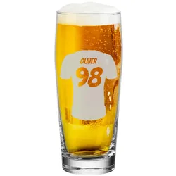 Willi Becher Bierglas Helles-Glas 0,5 l mit Eichung - Trikot