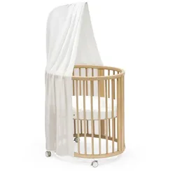 STOKKE® SleepiTM Mini V3 natur inkl. Matratze, Himmel und Himelstange, 65x75 cm