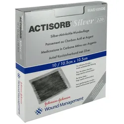Actisorb 220 Silver 10,5x10,5 cm steril Kompressen