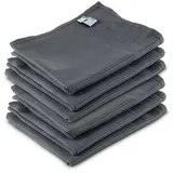 ELEXACLEAN Geschirrtücher Microfaser (6er Set, 68x42 cm, grau/anthrazit) saugstark, waschbar bis 60°C, Geschirrhandtücher, Handtücher Küche modern