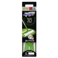 Swiffer Boden Starterset 3D, 3-teilig 8006540040843 , 1 Set = 1 Stab, 4 Trockene Bodentücher, 2 Feuchte Bodentücher