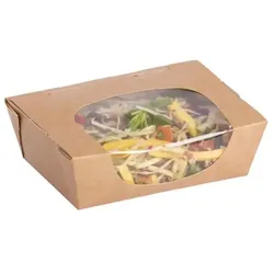 Colpac Zest Kompostierbare Salatboxen mit Sichtfenster 825ml