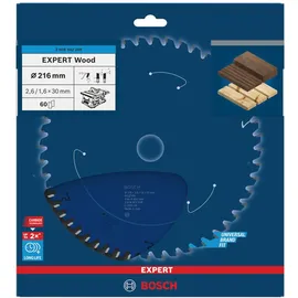 Bosch Kreissägeblatt 216x30 mm Z60 1 St.