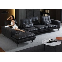 JVmoebel Ecksofa Wohnlandschaft Design Ecksofa Textil Leder Neues Sofa, Made in Europa schwarz