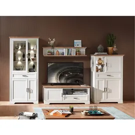 Innostyle Jasmin TV-Board 143 cm Weiß Glas/Holz/MDF/Spanplatte