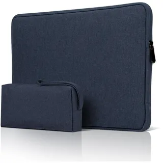 jooeer 11 Zoll Laptop Hülle Tasche Kompatibel mit 11-12" Chromebook Tablet, Dünn Wasserdicht PC Schutzhülle Stoßfest Gepolstert Sleeve Case mit Zubehörtasche für Damen Herren, Marineblau