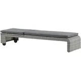 gardenson Sonnenliege London 196 x 60 x 32 cm Grau