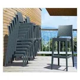 CLP 2er Set Barhocker Jamaica dunkelgrau