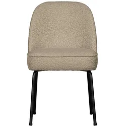 Boucle Stühle Beige im Retrostil 45 cm Sitztiefe (2er Set)