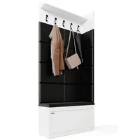 Platan Room Wand-Garderobe Set mit Garderobenpaneel & Schuhschrank &