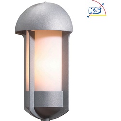 Konstsmide Wandleuchte TYR, E27 max. 60W, Silber, Aluminium / Acrylglas opal KON-510-312