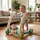 Relaxdays Spielbogen, mit Rollen, Musik & Licht, HBT: 41 x 58 x 75 cm, Baby Gym, Krabbeldecke Dschungel, blau