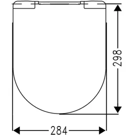 Vigour DERBY Urinal Zulauf verdeckt mit SoftClose Deckel, Ablaufgarnitur und Zulaufgarnitur
