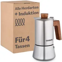 Cosumy Espressokocher Induktion für alle Herdarten geeignet 4 Tassen