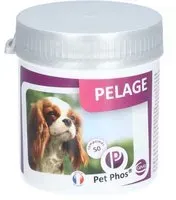 PET PHOS PELAGE CHIEN - Pelage sec, terne et abîmé Chute abondante des poils Période de mue Préparation aux concours expositions. Comprimé(S) 50 pc(s)