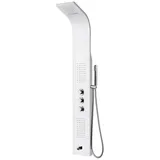 Aloni Duschpaneel mit Thermostat Duschsäule 5 Funktionen Regendusche Duschsystem mit Armatur Dusche Komplett Weiß