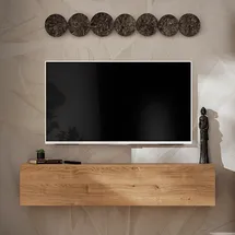 komodee Como TV-Lowboard 140 x 30 x 25 cm Honigtrüffel Holz
