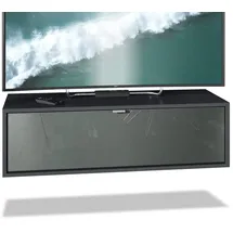Vladon Lana Lowboard 100 x 29 x 37 cm Grau/Schwarz matt