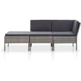 vidaXL Garten-Lounge-Set grau 48962