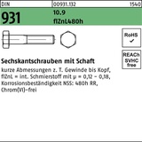 Hörger & Geßler Sechskantschraube DIN 931 Schaft M20x 130 10.9 flZnL/nc/x/x/480h/C 25 Stück