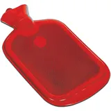 GiMa - Wärmflasche 100% Gummi, mit 2 lamellierten Seiten, zur Linderung von Schmerzen und Muskelkrämpfen, zum Aufwärmen bei Kälte oder Feuchtigkeit, Rot, 28601