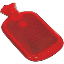 GiMa - Wärmflasche 100% Gummi, mit 2 lamellierten Seiten, zur Linderung von Schmerzen und Muskelkrämpfen, zum Aufwärmen bei Kälte oder Feuchtigkeit, Rot, 28601