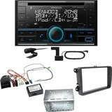 Kenwood DPX-7300DAB Bluetooth DAB CD USB Einbauset für T6 Sharan 2 Beetle