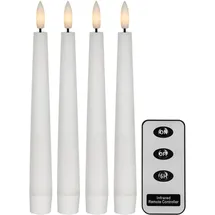 Star Trading LED-Wachskerzen Flamme 28,5 cm 4 St. weiß