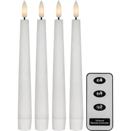 Star Trading LED-Wachskerzen Flamme 28,5 cm 4 St. weiß