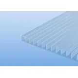 Polycarbonat Hohlkammerplatten Doppelstegplatten 10 mm - glaklar und opal-weiß ab 12,90 Euro/m2 (glasklar, 4000 x 1050)