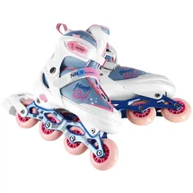 Nils Extreme Freizeit verstellbare Rollschuhe Nils Extreme Prinzessin Na18168A rosa|BLAU|WEISS (39-42)