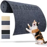 TXXATX Kratzmatte Katze Selbstklebende Kratzmatte 120x30 cm Kratzbrett Kratzwand Kratzteppich Dunkelgrau Kratzschutz Sofa Katze für DIY Kratzbretter Katzen Katzenturm Wand Möbel
